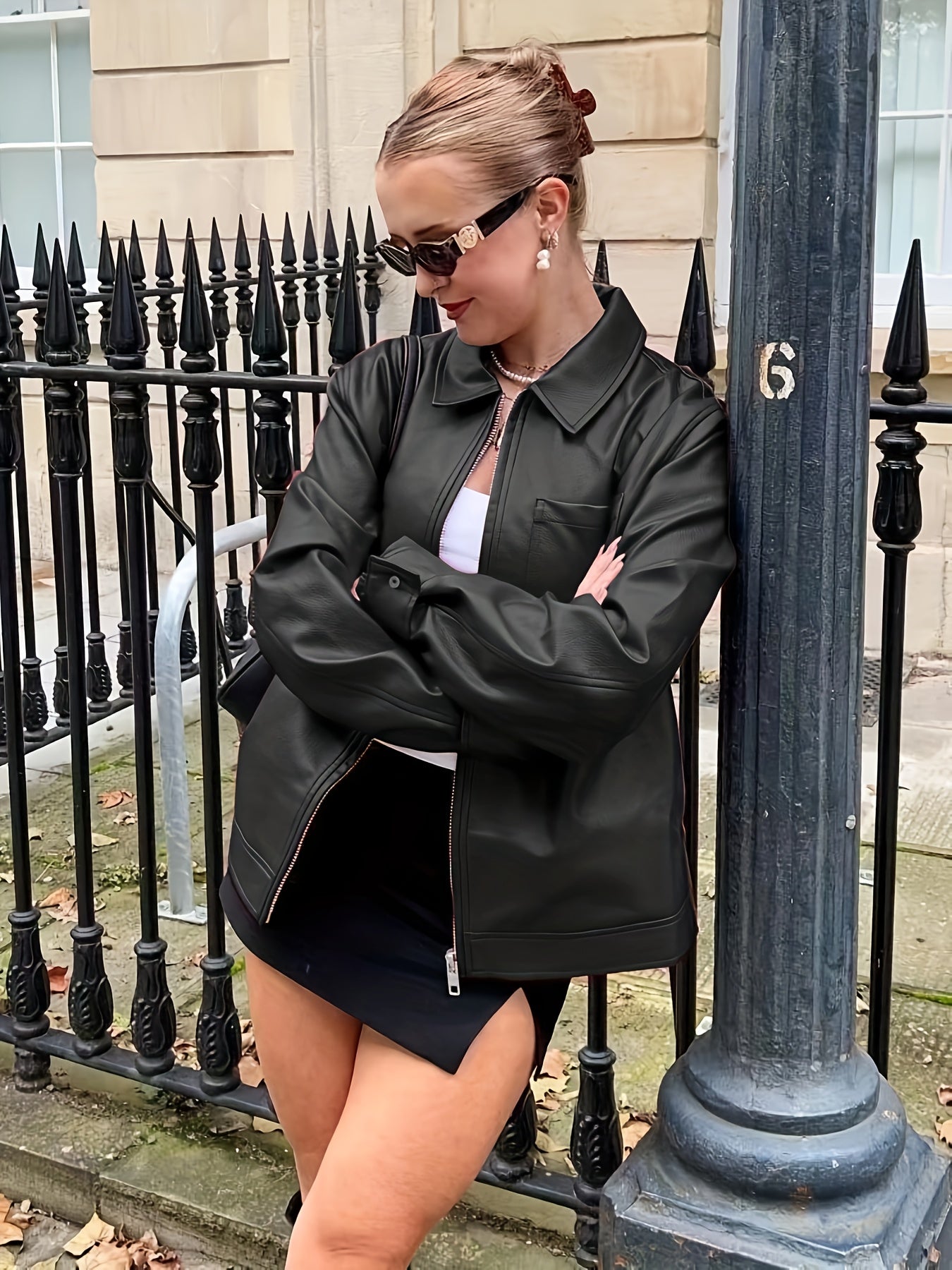 SQ25032601 Directional Style 2025 Spring New Casual Elegant Women's Wine Red Drawstring Long Sleeve Zip-Up Jacket Simple Commuter PU Leather Coat Windproof High Quality
