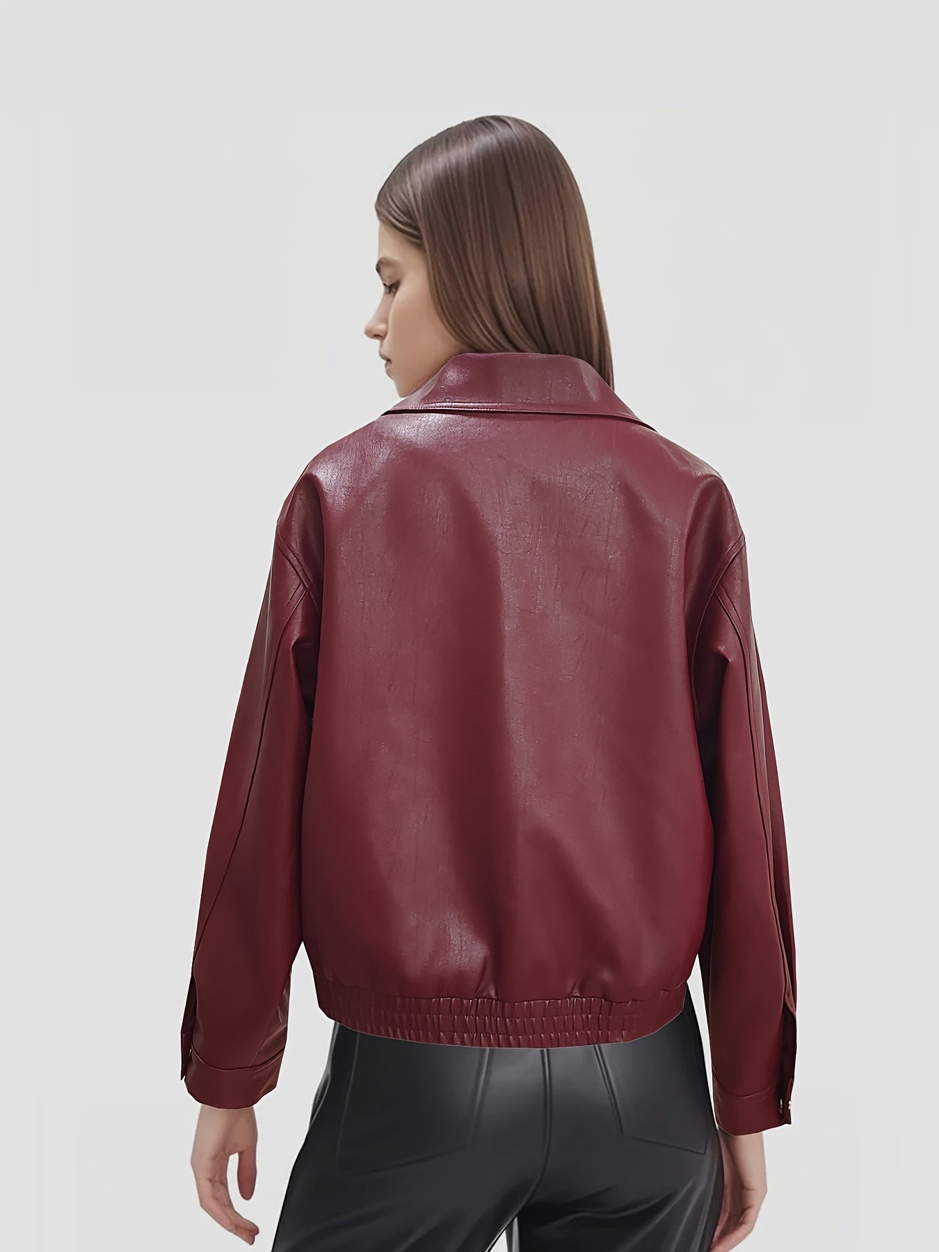 Women'S Elegant Jacket - Brown, Long Sleeve, Lapel Collar, Regular Fit, Versatile Casual Outerwear for Spring &amp; Fall, Casual Spring Jacket | Elegant Casualwear | Structured Design