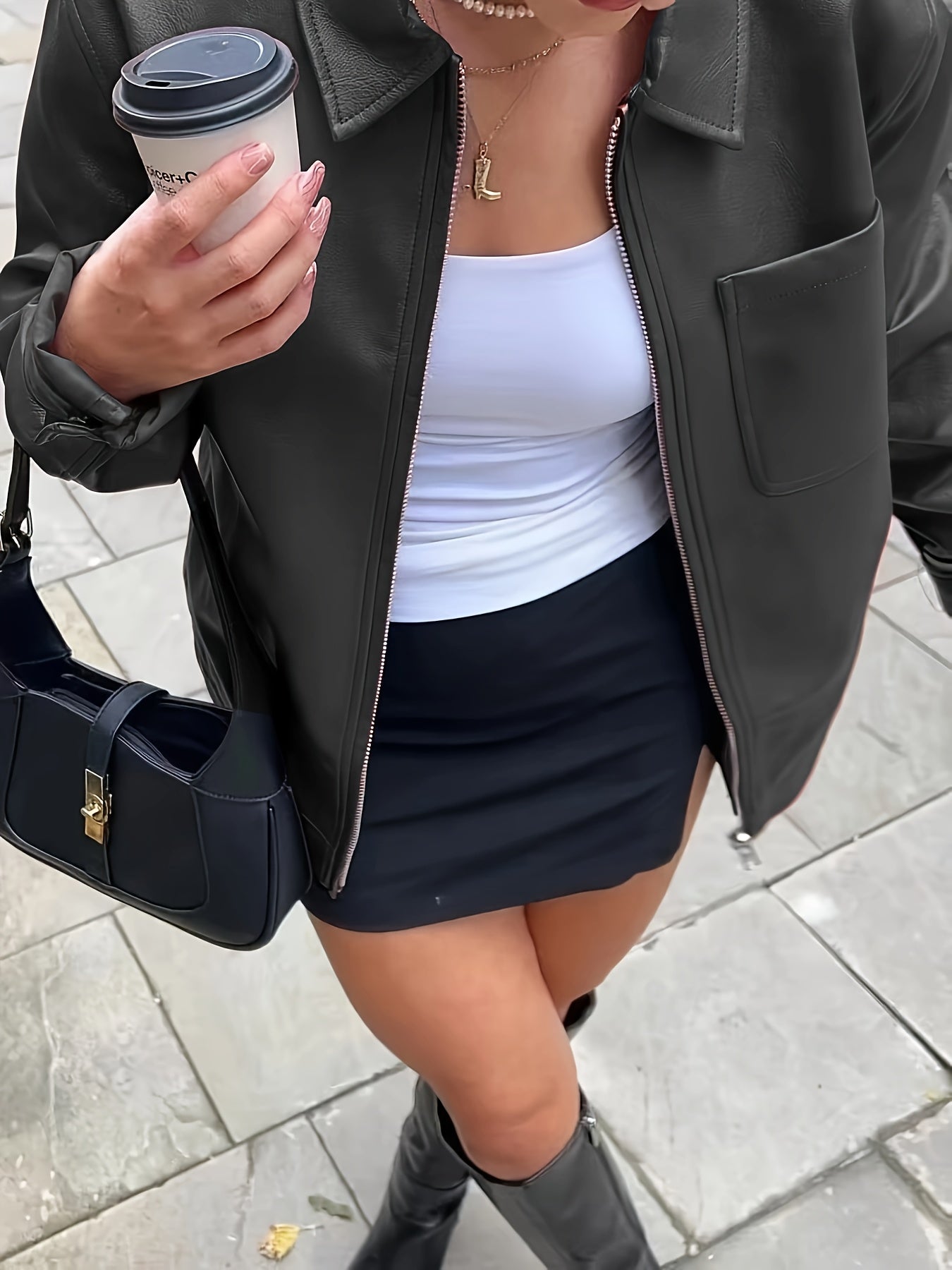 SQ25032601 Directional Style 2025 Spring New Casual Elegant Women's Wine Red Drawstring Long Sleeve Zip-Up Jacket Simple Commuter PU Leather Coat Windproof High Quality