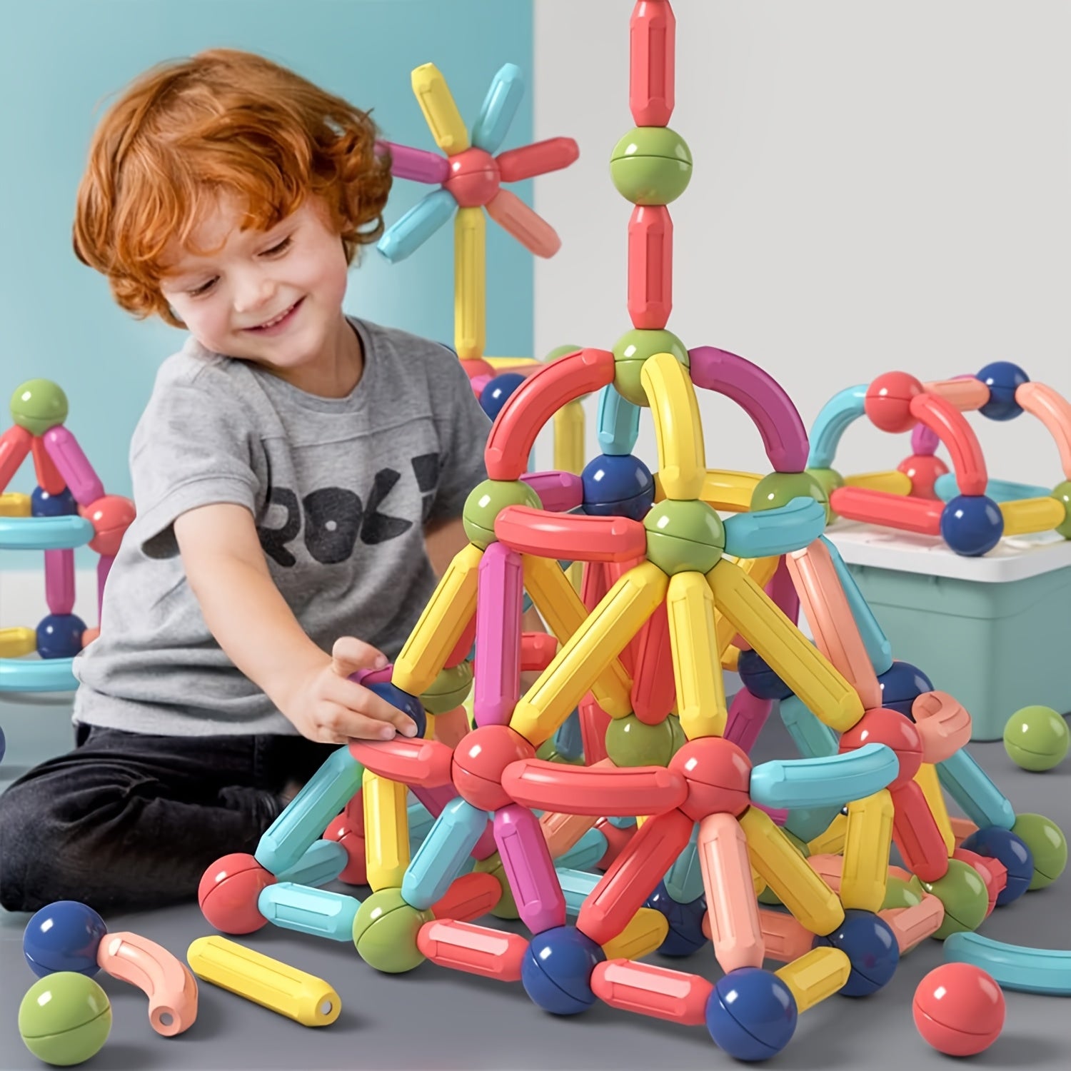 Childrens DIY Magnetic Building Blocks BrainDeveloping Toy Game for Ages 3  STEM Educational Construction Set Enhances HandEye Coordination  Creativity Perfect Gift for KidsChristmasSchool Season