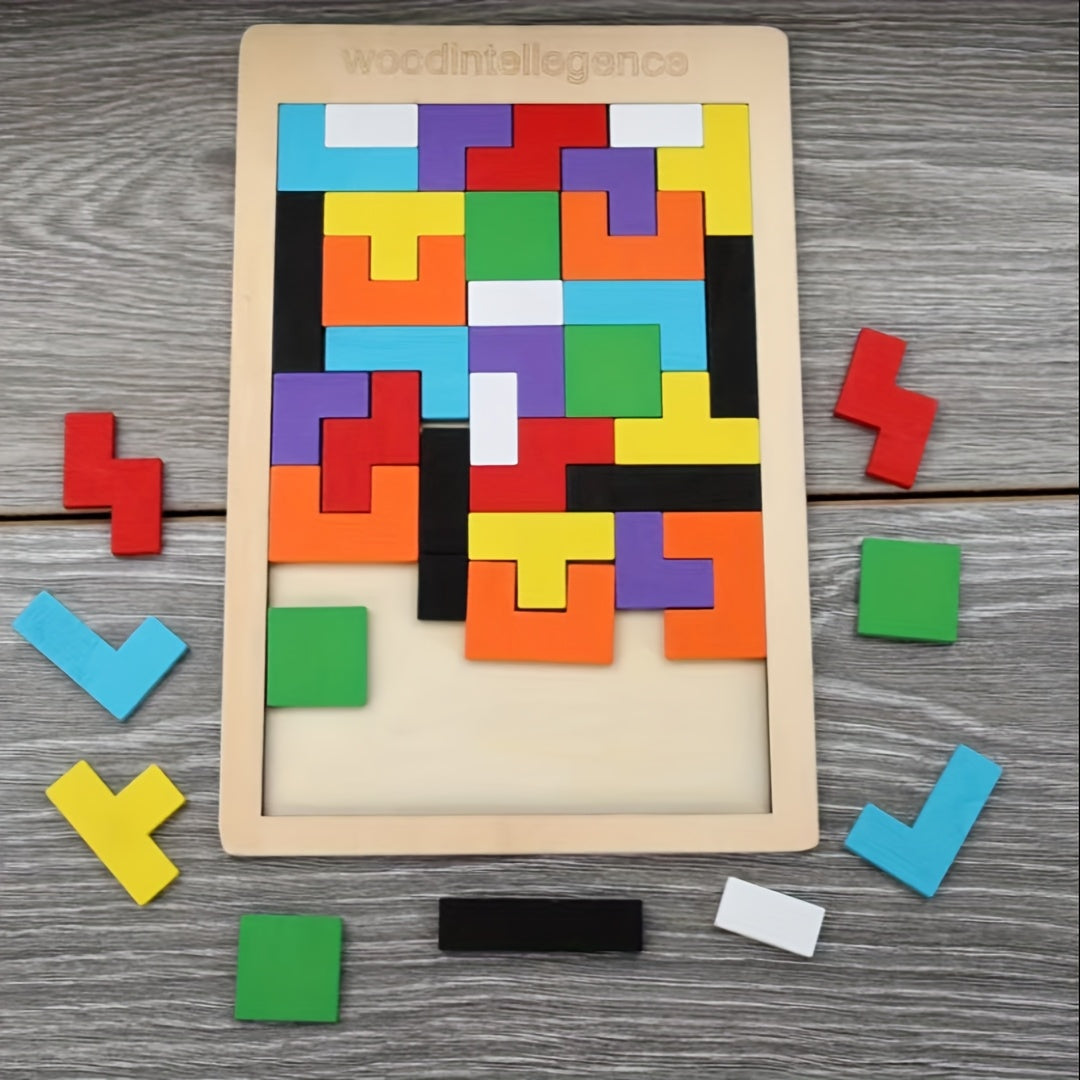 Wooden Geometric Brain Puzzle