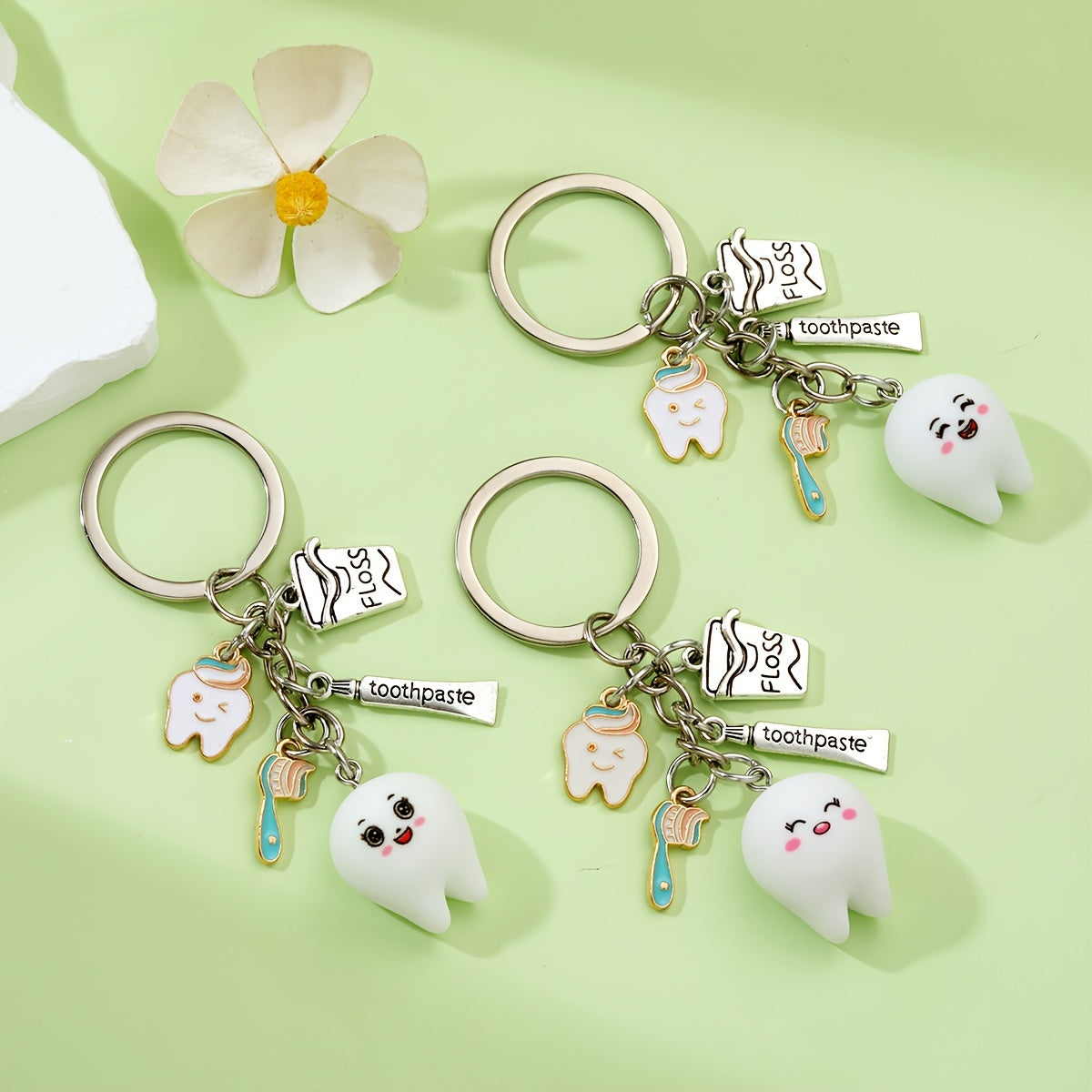 Resin Tooth Keychain