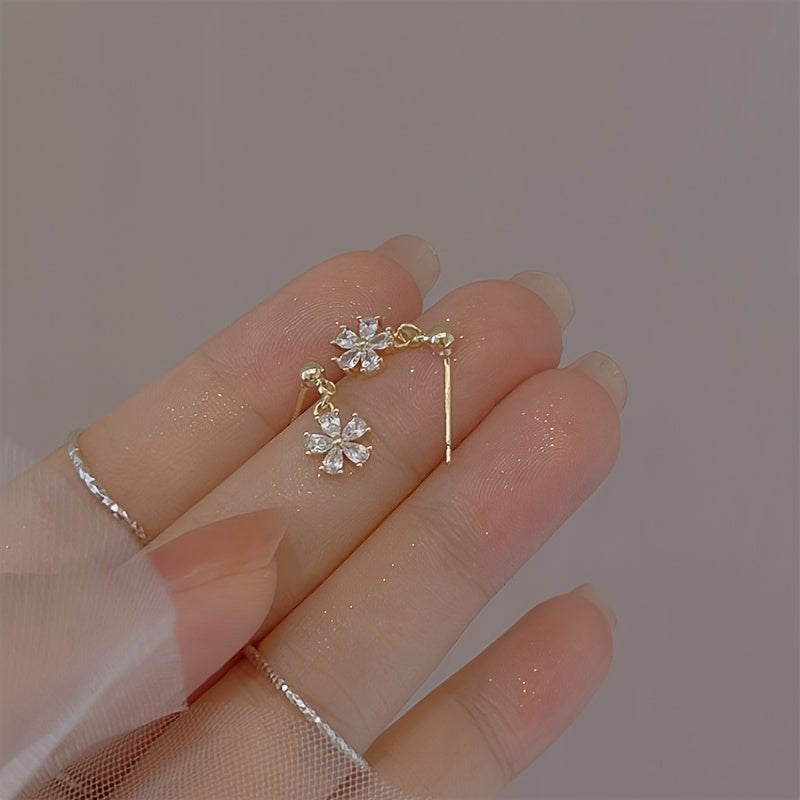 Luxury Flashing Flower Earrings
